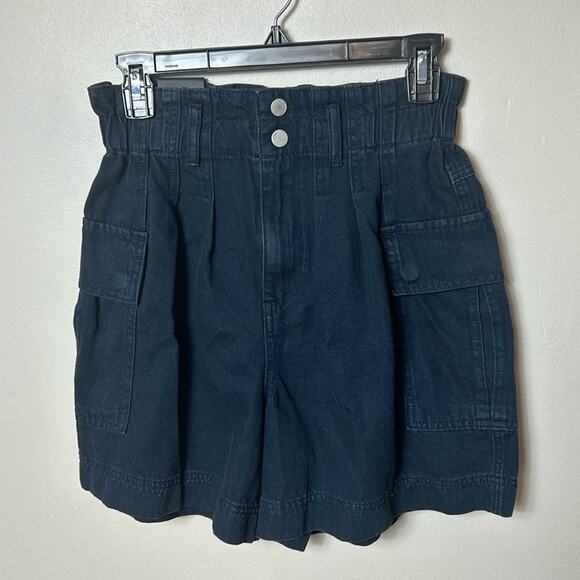 NWT Blank NYC dark rinse paperbag waist utility denim jean shorts - Picture 2 of 10